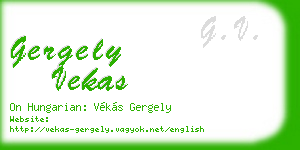 gergely vekas business card