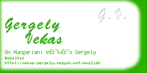 gergely vekas business card